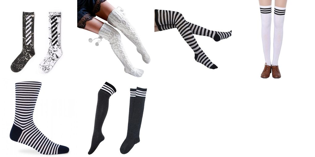 long white cotton socks